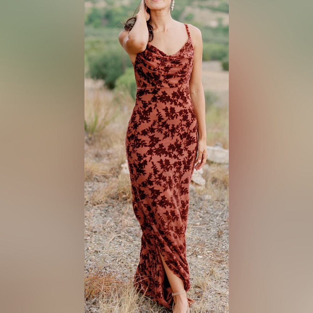 Revelry Terracotta Floral Dress